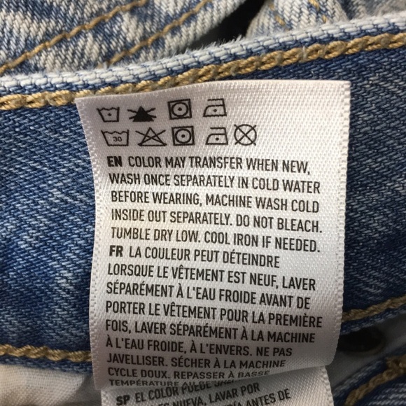 American Eagle Mom Jeans Womens 6 Light‎ Distressed Cotton Denim Blown Knees - Picture 13 of 14